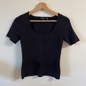 Cyrus Black Short Sleeve Women's Top XS